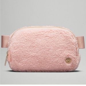 Lululemon Pink Sherpa Belt Bag NWT
